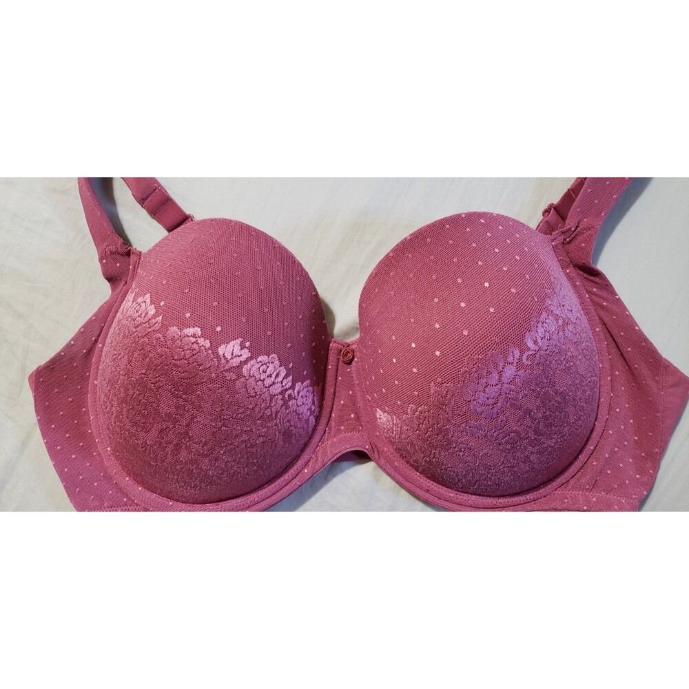 Soma Stunning Support Full Coverage 38DDD 2 Piece Lot Beige & Raspberry Bras - Picture 6 of 10